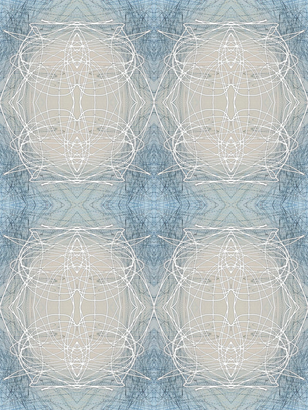 Blue Complexity _4306, art licensing, endless wall covering pattern