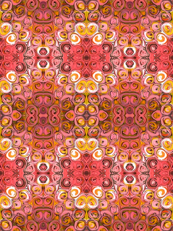 Flower _9263A_ RED _Set, art licensing, endless wall covering art pattern 