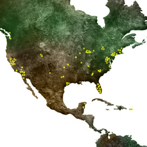 Customer Locations, USA, Canada, Mexico