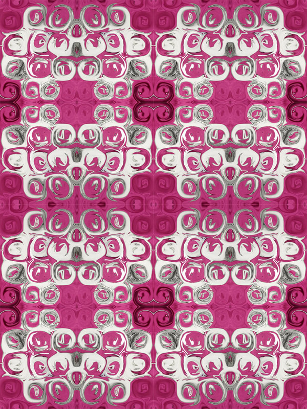 Pink Flower Meadow _ 9274 | art licensing | wall covering pattern