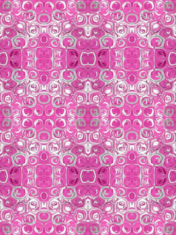 Pink Flower Meadow _9287_Set | art licensing | endless wall covering art pattern 