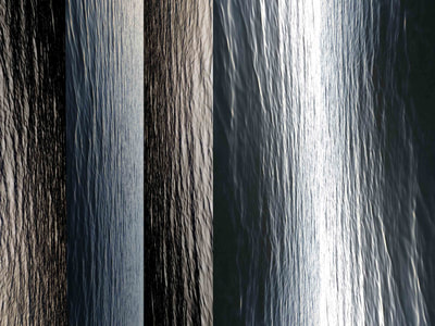 Abstraction in shades of silver, blue and brown by Petra Trimmel.